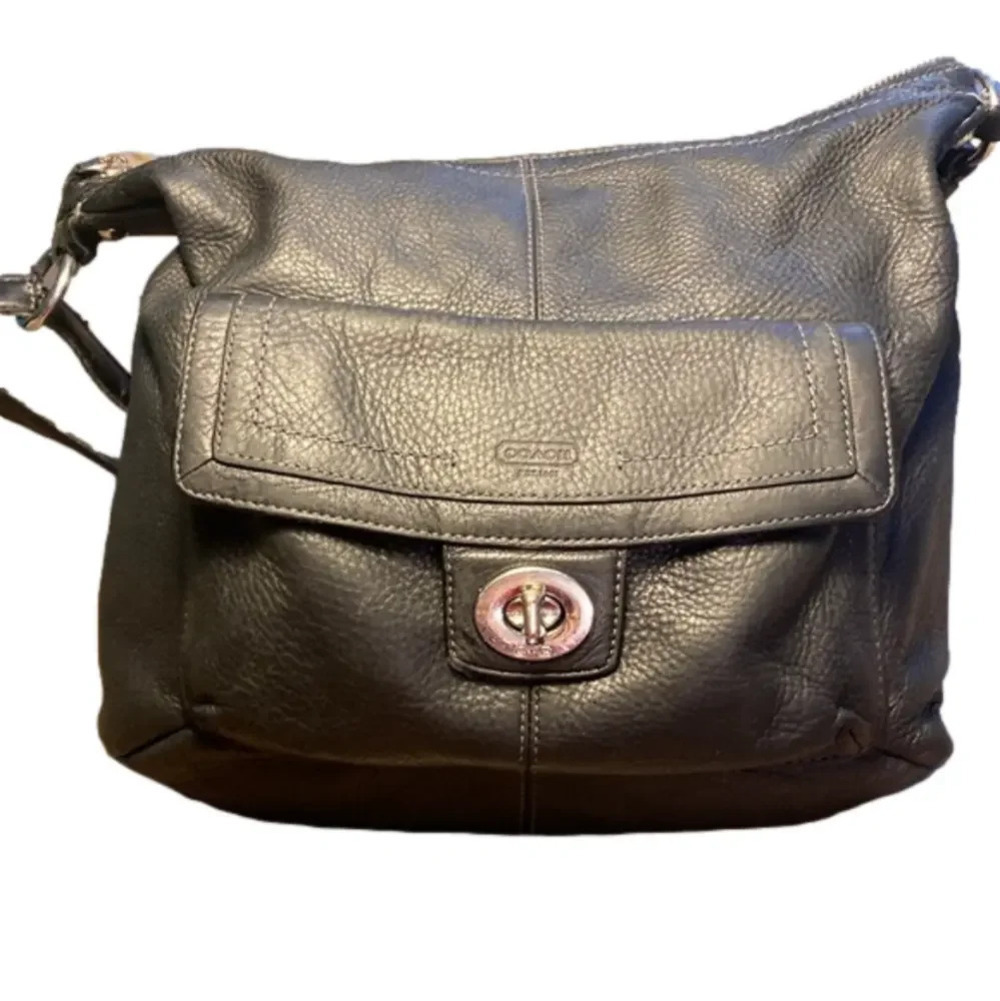 Coach in black pebbled leather - Vintage